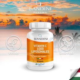 Bandini® Liposomal Vitamin C 60 Vegetable Capsules - Bandini Pharma Dietary Supplement - High Bioavailability - Contributes to the Function of the Immune System