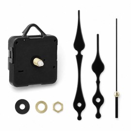 EUQWOSDD Silent Quartz Clock Mechanism Kit, High Torque Long Shaft Clock Movement with Hands for DIY Wall Clock Repair
