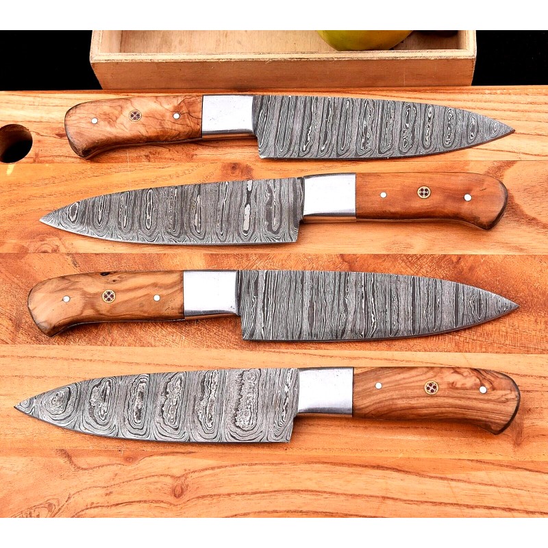 Damascus CUSTOM MADE HAND FORGED DAMASCUS STEEL CHEF STEAK KNIFE