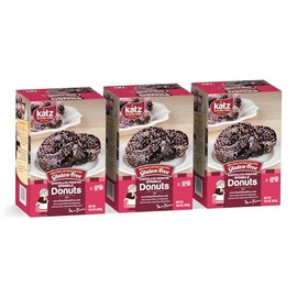 Katz Gluten Free Chocolate Frosted Sprinkle Donuts | Dairy Free, Nut Free, Soy Free, Gluten Free | Kosher (3 Packs of 6 Donuts, 10.5 Ounce Each)