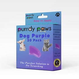 Purrdy Paws Soft Nail Caps for Dog Claws Purple