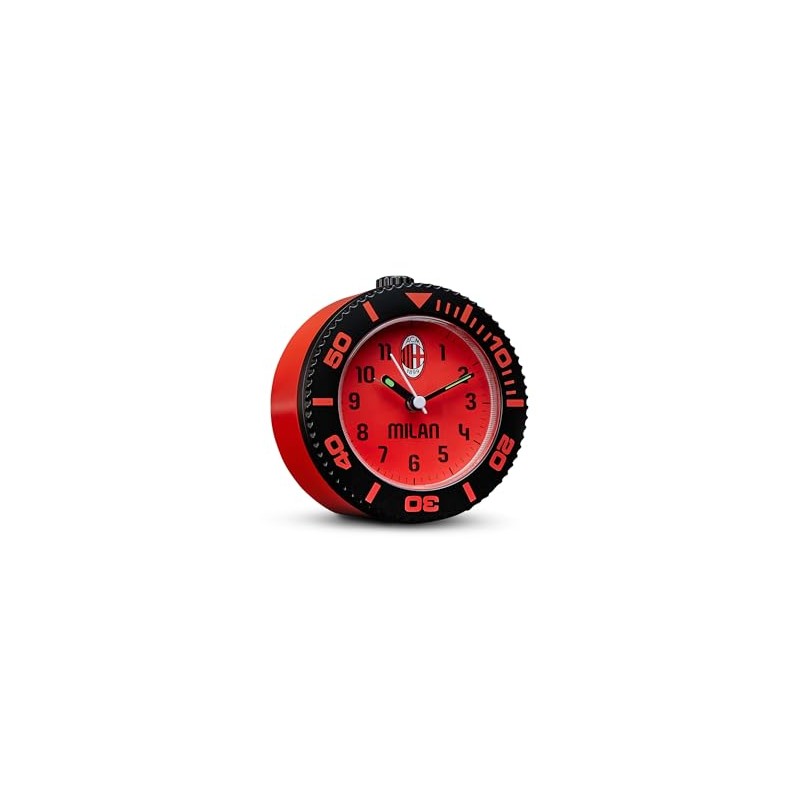 Seven Sveglia analogica A.C. MILAN al quarzo con movimento continuo,