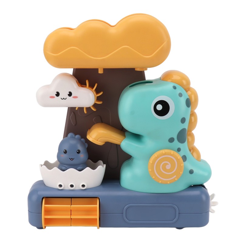 Baby Bath Toy Dinosaur Shaped Water Spraying Rotating Bathtub Waterwheel
