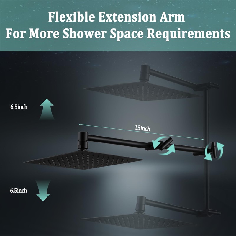 All Metal Rain Shower Head with Handheld Combo, YDmeet 8