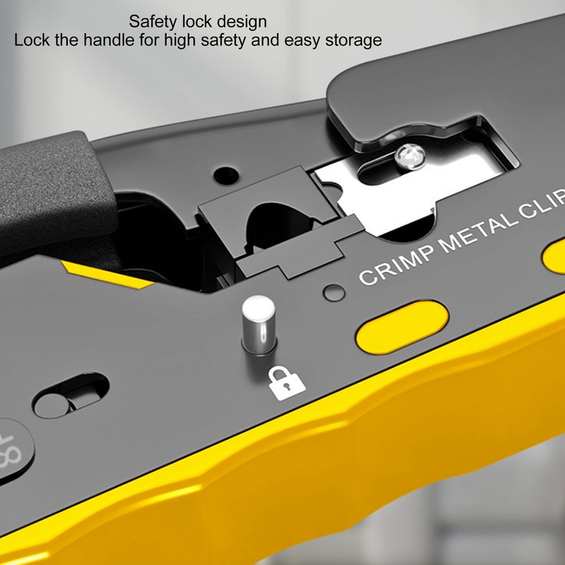 Ethernet Crimping Tool Adjustable Mode Anti Slip Texture Safety Lock