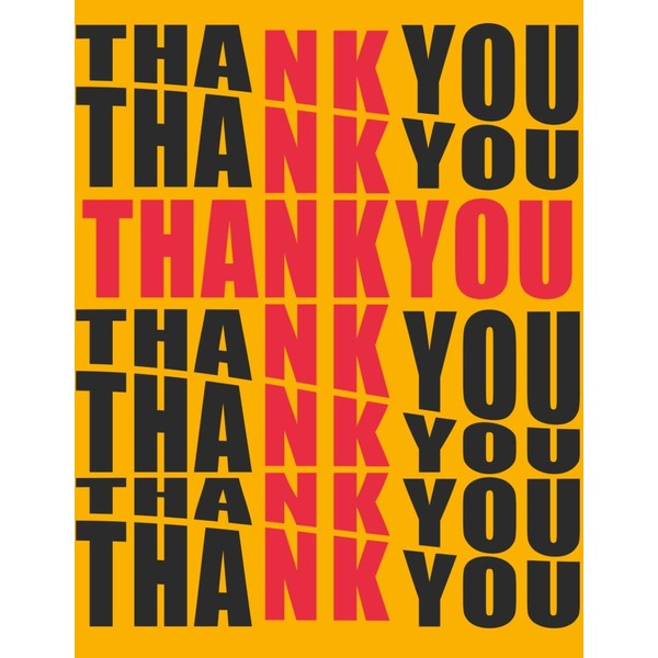 Thank You Christian Inspirational Notebook: 100 Pages 8.5" X 11"