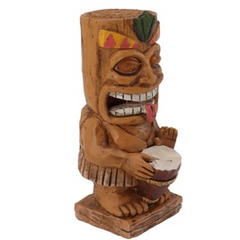 Tiki Totem Statues Solar Lights Waterproof Decorative Yard Patio Decorations Solar Lights Outdoor Garden Decoration Easter Garden Guitar Tiki Statues