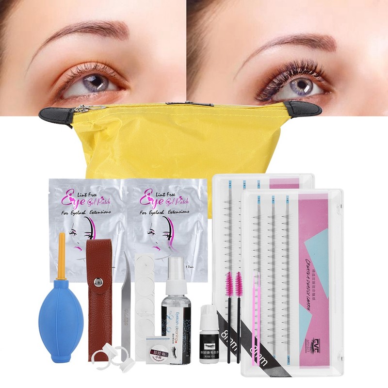 Eyelashes Grafting Tool Set Eyelash Extension Glue Tweezer False Eyelash