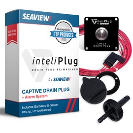 SEAVIEW InteliPlug ProXT Captive Drain Plug + Alarm | Never Lose Your Drain Plug Again | Fits All NPT 1/2" Garboards | Boating Industry Top Product 2020 | Self Retaining Boat Drain Plug