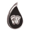 Precious Feet, Silver Plated, Tear Drop Jewelry, Lapel Pin