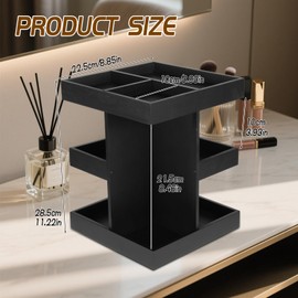 Anmrept 3 Tier Perfume Organizer, Rotatable Cologne Organizer For Men,Cologne Stand,Large Capacity Wood Perfume Shelf, Perfume Tray, Mens Husband Birthday Gifts, Ideas Gifts For Men