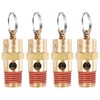 M METERXITY 4-Pack Air Compressor Pressure Release Safety Valve, 1/4"