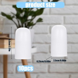 10 Pack Silicone Toe Cap and Protector for Big Toe, Big Toe Protectors for Women Men, Provides Relief from Missing or Ingrown Toenails, Corns, Blisters, Hammer Toes, Reduce Friction (Large, White)