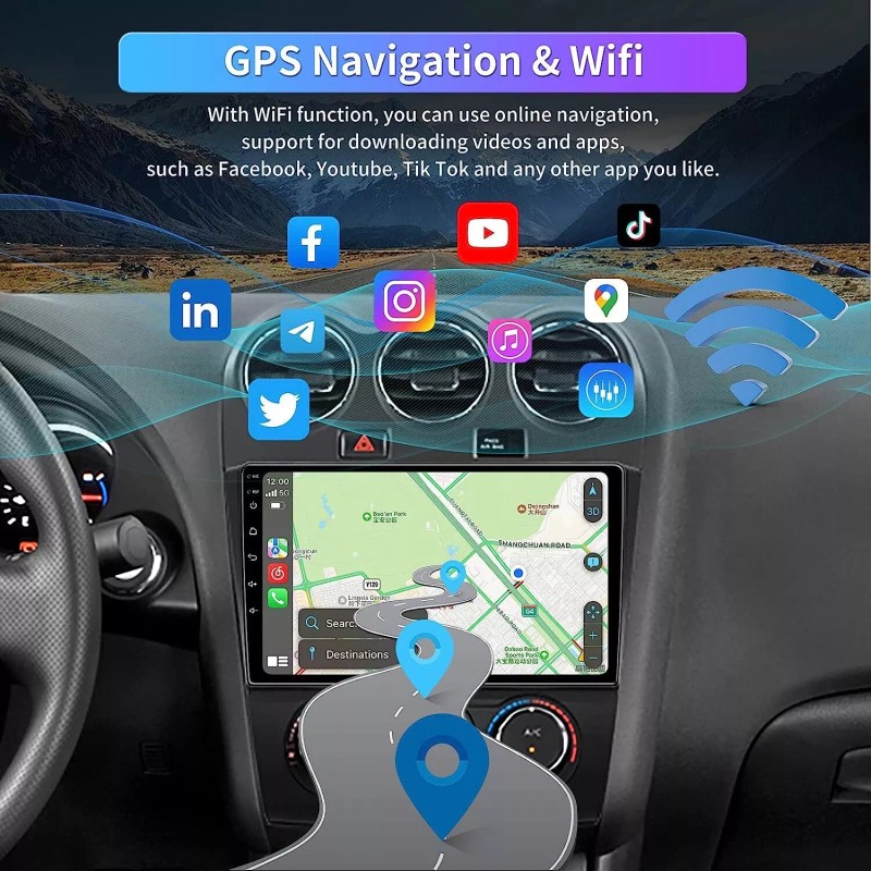 Fortdows For 2007-2012 Nissan Altima Apple Carplay Car Radio Android