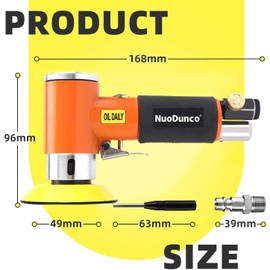 Mini Compressed Air Orbital Sander 50 mm/75 mm, NuoDunco Air Sander Orbital Sander 2 Inch / 3 Inch Small Pneumatic Orbital Sander