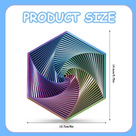 TIVUNORON Fractal Fidget Hexagon, Fractal Fidget Hexagon, Hexagon 3D Anti-Stress Toy, Hexagon 3D Printing Fidget Toy for Adults and Children