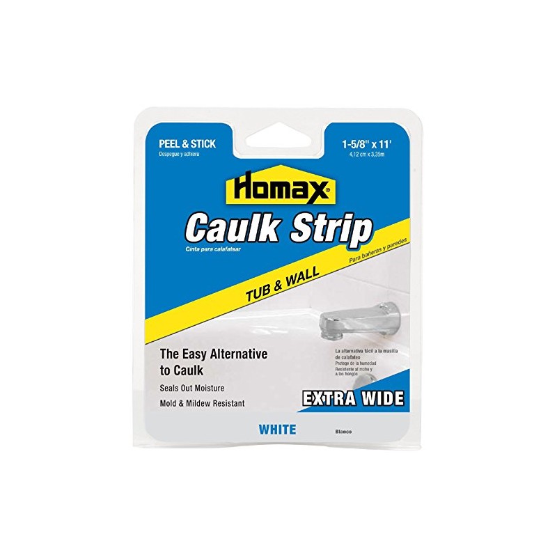 Homax White Silicone Caulk Strips 1-5/8 in. x 11 ft.