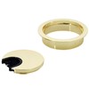 Polished Brass Metal Cable Grommet | 2 Piece "Lock in"