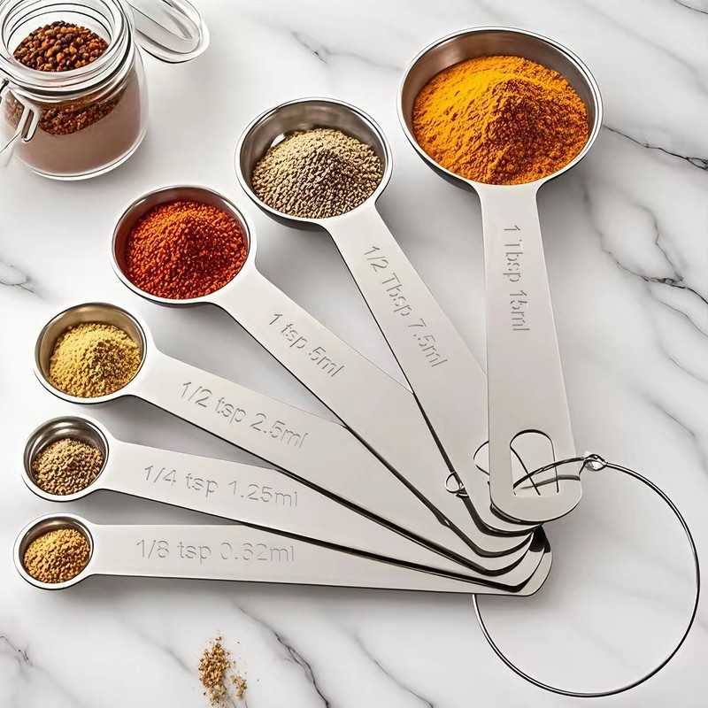 TILUCK Stainless Steel Measuring Spoons Set,Kitchen Gadgets for Cooking &