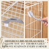 Teenyyou Bird Cage Cleaner with Two Brush Heads Stainless Steel