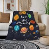 HGOD DESIGNS Cute Outer Space Planets Blanket Fleece Never stop