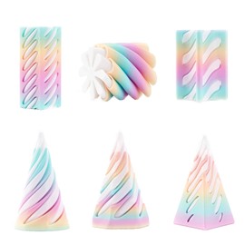 6 PCS Spiral Cone Fidget Toy Set, 3D Printed Fidget Toys 3D Printed Stress Relief Desk Decorations for Kids, Spiral Toy Mini Stress Relief Desk Decorations For Kids Adult Present