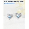 Crystal Stud Earrings Sterling Silver March Birthstone Earrings Elegant Aquamarine
