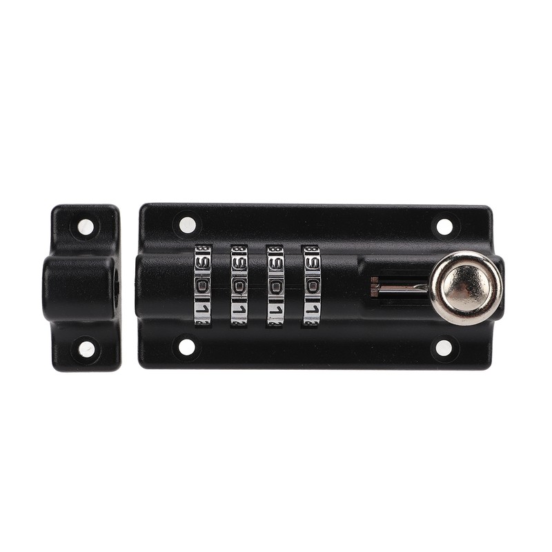 Combination Latch Lock 4 Digit Black Anti Theft Waterproof for