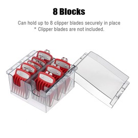 Layhou Plastic Blade Organizer for 8 Blades Storage Case Rack Clipper Comb Holder