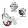 sourcing map 1.5 Inch Swivel Threaded Stem Casters 3/8"-16UNC Thread