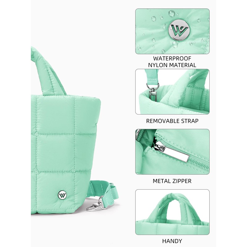 WESTBRONCO Small Puffer Bag Quilted Crossbody Bags for Women Puffy
