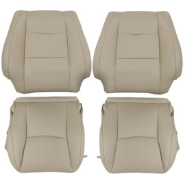 GXARTS Driver and Passenger Side Bottom and Top Lean Back Replacement Leather Seat Cover Light Tan Compatible with Lexus GX470 2003 2004 2005 2006 2007 2008 2009