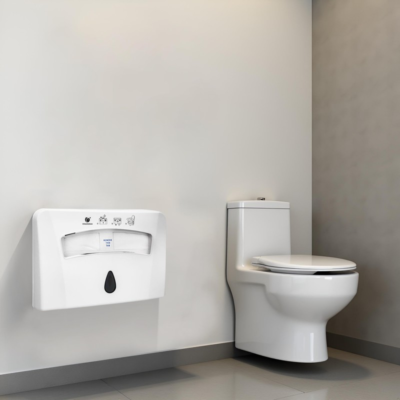 Toilet Seat Cover Dispenser (2-Pcs) Wall Mounted Compatible with Half-fold