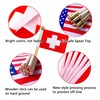 TSMD Switzerland Stick Flag Swiss Small Mini Hand Held Flags,5x8