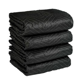 Trahefa (4 Pack) Moving Blanket, 40"x 72" Thick Moving Blankets Heavy Duty Furniture Moving Pads Quilted Packing Blankets for Moving Supplie (72 * 40, Pack, 4)