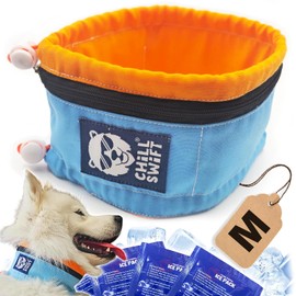 Collar de enfriamiento para perros | Bandana de enfriamiento para perros de hielo, incluye 16 paquetes de gel de hielo PCM y bolsa de transporte aislada (para tus paquetes de hielo adicionales) Ropa
