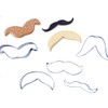 KALAIEN 5 Pieces Man Mustache Cookie Cutter Set Stainless Steel