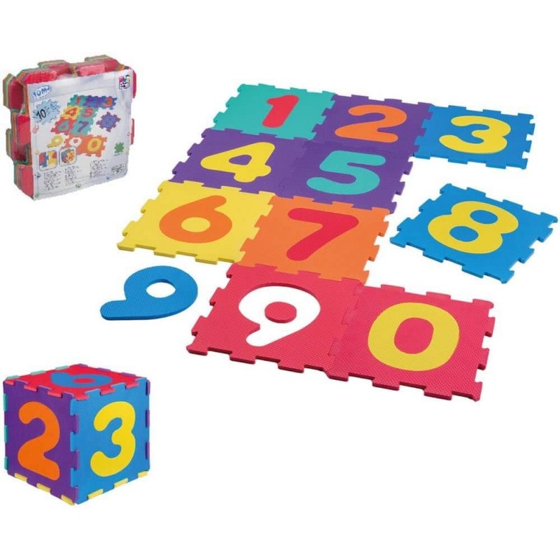 Happy People 63064 Eva Puzzle Mats with Numbers, Multi-Color