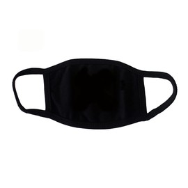 AH-CHOO Unisex, Reusable, Washable, 3 Layer Mask, 100% Cotton Face Mask, Design, Premium Quality (28. Plain Black)