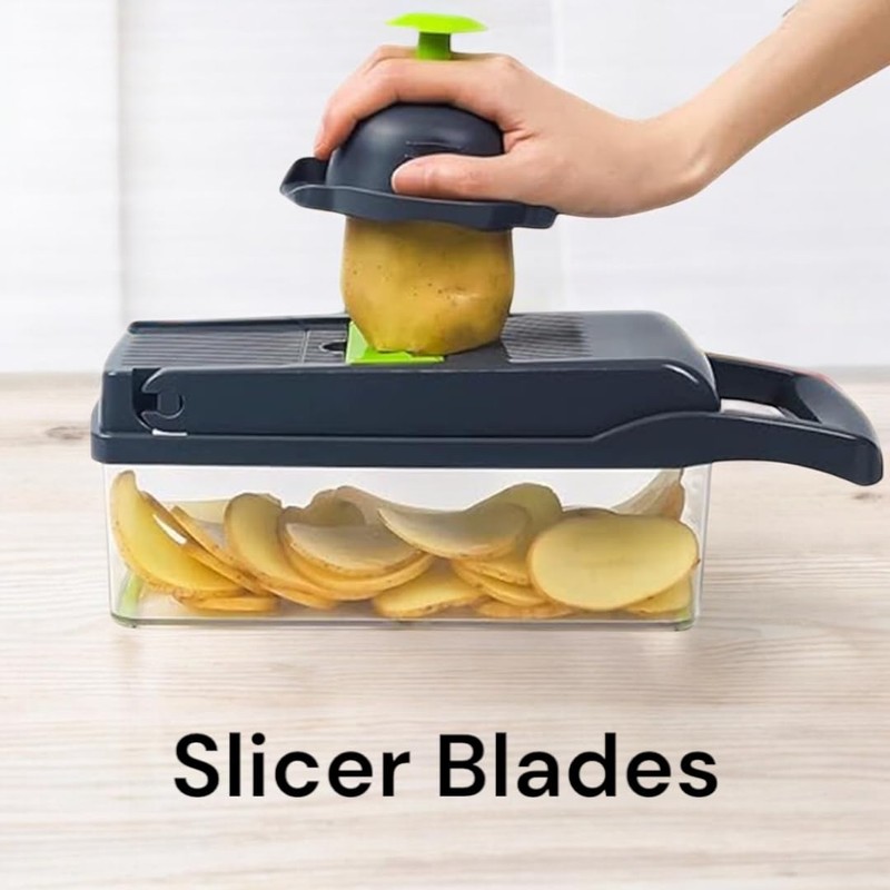 Kitchen ideas Veggie slicer 16 pieces (Gray, 1) 16 pieces