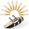 Sovvid 10 Pack Bb Clarinet Reeds, Natural Cane Reeds with