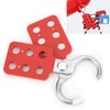 Lockout Hasp, 6 Holes Red Lock Hasp 10pcs for Industrial
