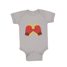 Cute Rascals Baby Bodysuit Boxing Glove Box Boxer Boxing Style C Olympics Organic Cotton Organic Stone 0-3 Months
