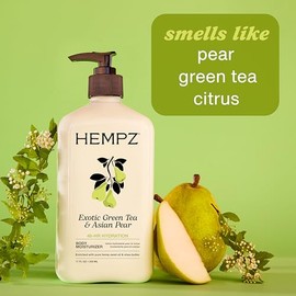 Hempz Exotic Herbal Body Moisturizer, Green Tea and Asian Pear, 17 Fluid Ounce