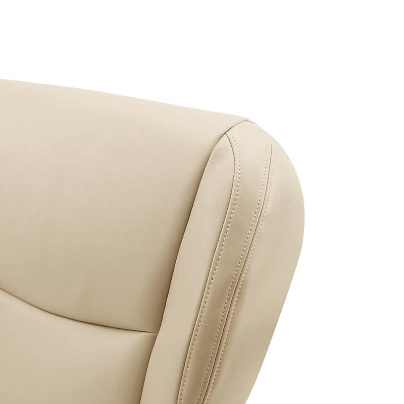 SecosAutoparts Front Driver Bottom Leather Seat Covers Light Tan Upholstery