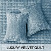 BEDELITE Velvet Quilt Set King Size - Lightweight Luxury Quilted