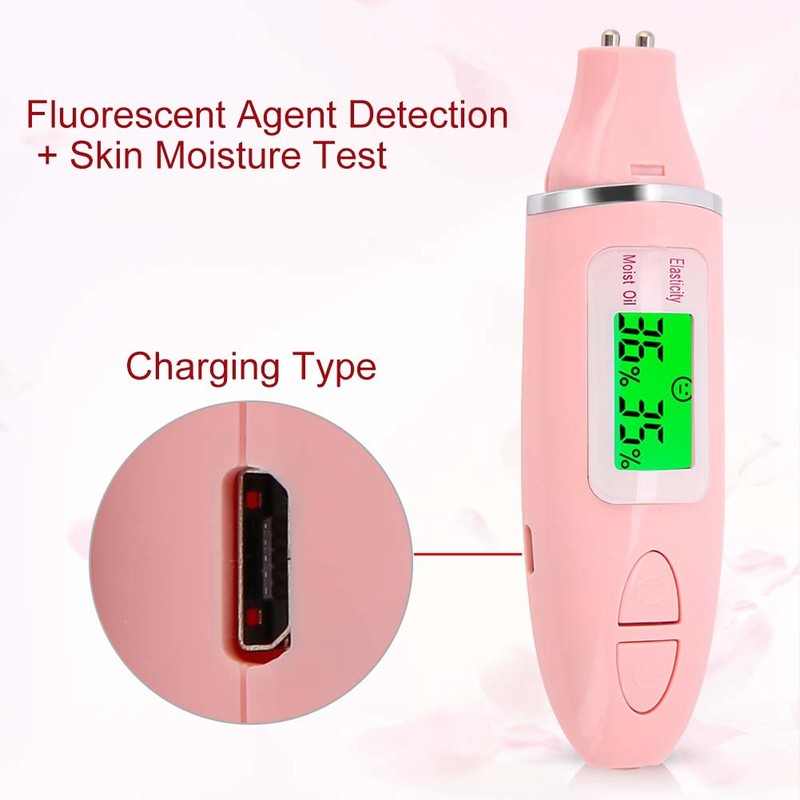 Portable Digital LCD Display Precision Skin Sensor Tester Face Moisture