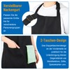 Livdouyu Plus Size Aprons for Women, Funny Black Aprons Adjustable