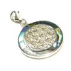 Silberschmuck - BG Flower of Life Abalone Shell Sterling Silver
