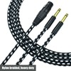 Mugteeve XLR Female to Dual 1/4 Splitter Cable, 10Feet Female